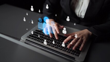 People networking, business connections, digital networking platforms, professional collaboration, and expanding opportunities through business relationship building and engagement. Muxer