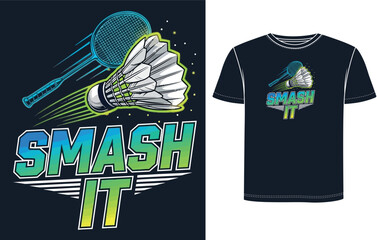 Badminton T Shirt Design 