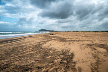 Beach on an overcast day in St Lucia, South Africa