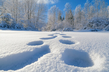 winter landscape in the snow