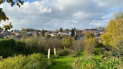 Couleurs de l'automne de la v&eacute;g&eacute;tation des jardins &agrave; &Eacute;caussinnes Lalaing (Soignies)