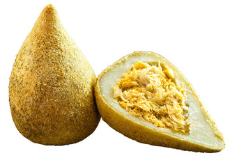 brazilian chicken coxinha, shredded fried chicken, party savory, typical brazilian food