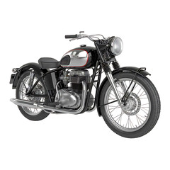 Classic Vintage Motorcycle Retro Chrome Png Design 