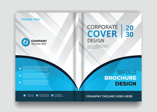 Company business annual report brochure template design
