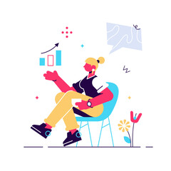 Happy family fun cartoon illustration vector drawing of a couple, child, and boy sledding