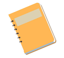 Blank Yellow Notebook with Spiral Binding Isolated