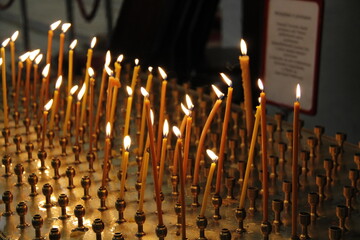 Candlesticks in an Orthodox church