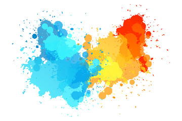 Colorful abstract watercolor splash background with black