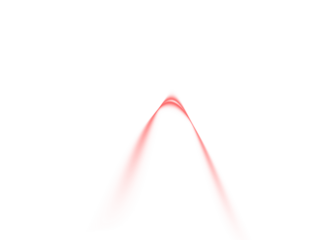 Red Abstract Light Wave Shape with Glow Effect Isolated