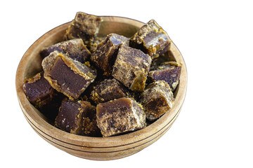 Rapadura, typical sweet from Brazil, on an isolated white background