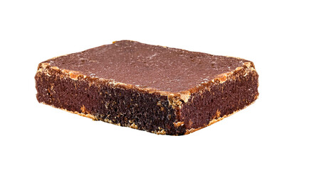 Rapadura, typical sweet from Brazil, on an isolated white background