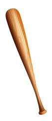 Wooden baseball bat sports equipment detailed vector illustration