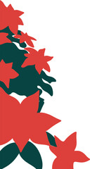 Poinsettia Floral Corner 