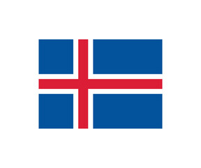 Official Iceland flag. National flag of Iceland vector design and illustration.

