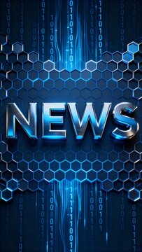 News with digital background