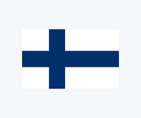 Official Finland flag. National flag of Finland vector design and illustration.
