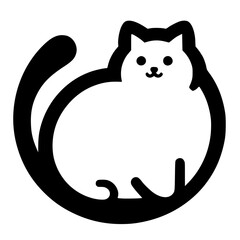 Cute cat logo vector design