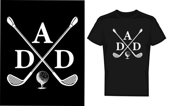 Funny par tee dad golfing quote party silhouette design for apparel and gifts celebrating fatherhood and golfing fun
