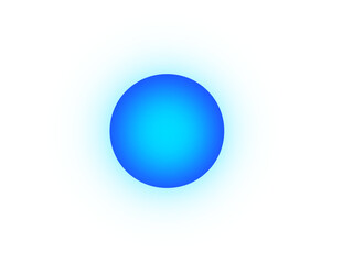Blue Glowing Circle with Radiant Light and Soft Gradient PNG Transparent