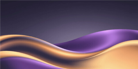 Abstract wave design: A smooth blue and purple wave pattern with light and motion for a modern digital backdrop or wallpaper concept