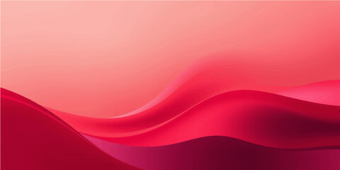 Soft red silk texture background with elegant wave pattern and artistic lines