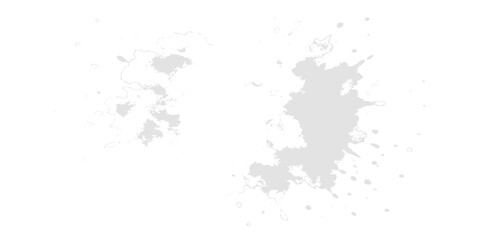Abstract grunge background with a black ink splat and a detailed vector map of Europe outlining the countries and borders