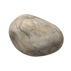 Obraz premium Smooth grey and pinkish stone isolated on transparent background