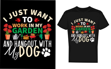 Charming silhouette of a dog in a garden perfect for pet lovers and gardeners ideal gift design