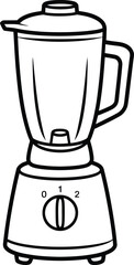  Simple Outline Icon of a Blender with Controls