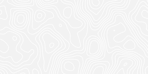 A clean, monochrome abstract background featuring a seamless topographic map pattern with subtle, flowing white contour lines on a light gray surface, conveying minimalist elegance.