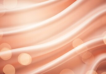 Soft Peach Silk Fabric with Bokeh Lights smooth