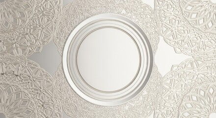 Elegant circular frame with intricate textured background, perfect for invitations or decorative design