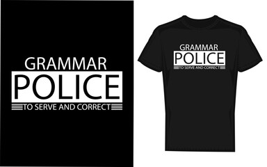 Funny grammar police women and kids costume idea silhouette design for t shirts and gifts