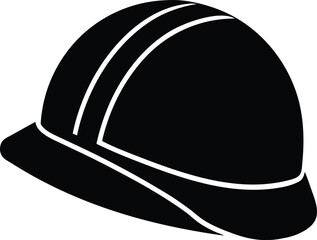 Helmet hard hat silhouette vector art illustration