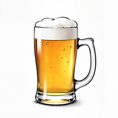 Frothy beer mug showcasing texture, professional product photography
