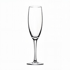 Elegant champagne glass illustration on white background, refined design