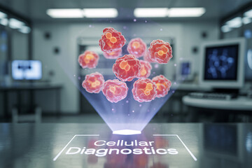 Cutting-edge cellular diagnostics reveal insights into complex medical conditions in a modern laboratory setting, highlighting innovation and research