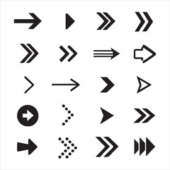 Black right arrow silhouette isolated on transparent background