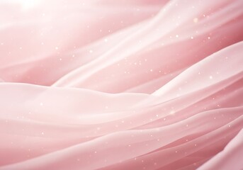 Soft Pink Fabric Waves with Glittering Particles flowing
