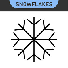 Set of blue Snowflakes icons. Vector winter icons	