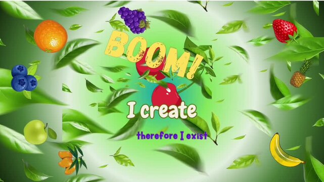 Horizontal Animation with Quote and Fruit &ndash; Optimized for Twitter/X