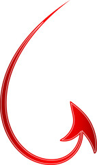 Curved Red Arrow Illustration