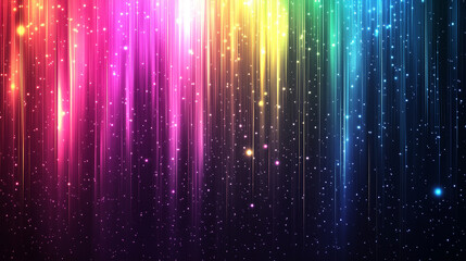 Abstract background with vertical rainbow-colored lines, creating a vibrant, dynamic, and modern visual effect suitable for digital design, posters, and creative projects