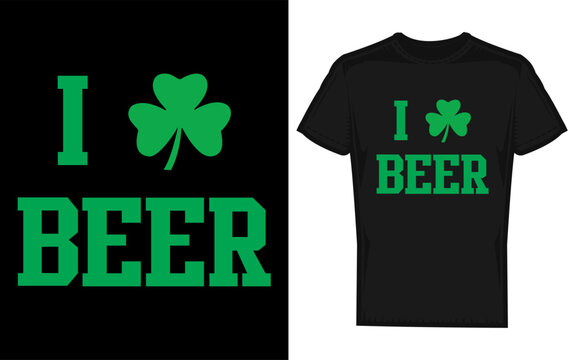 Funny st patrick s day silhouette of a shamrock with a beer mug celebrating irish holiday spirit