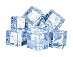 Obraz premium A cluster of clear ice cubes
