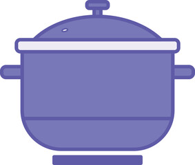 Colored Pot Icon. Vector Illustration. Cookware, Saucepan, Dish, Food. Cooking Concept