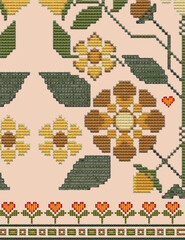 Fototapeta premium design flower pattren background ethnic design