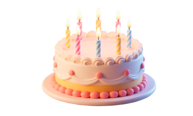 birthday cake isolated on white