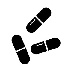 Black pill capsules medicine supplement medication pharmaceutical healthcare remedy treatment