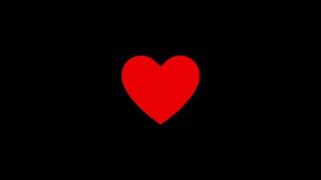 Animated red heart icon beating